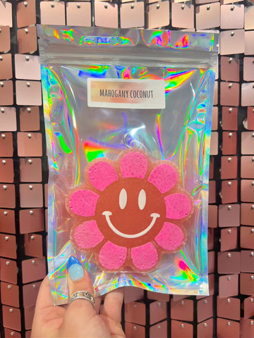 Flower Power Pink Smiley Freshie