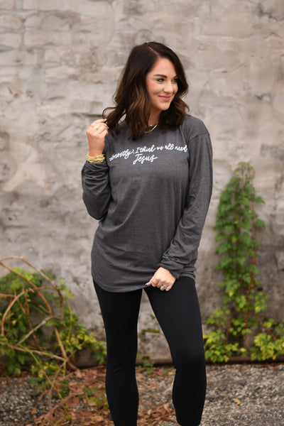 I Think We All Need Jesus Romans 3:23 Long Sleeved tee