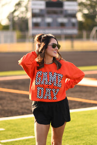 RTS Orange Checkered Game Day Sweatshirt