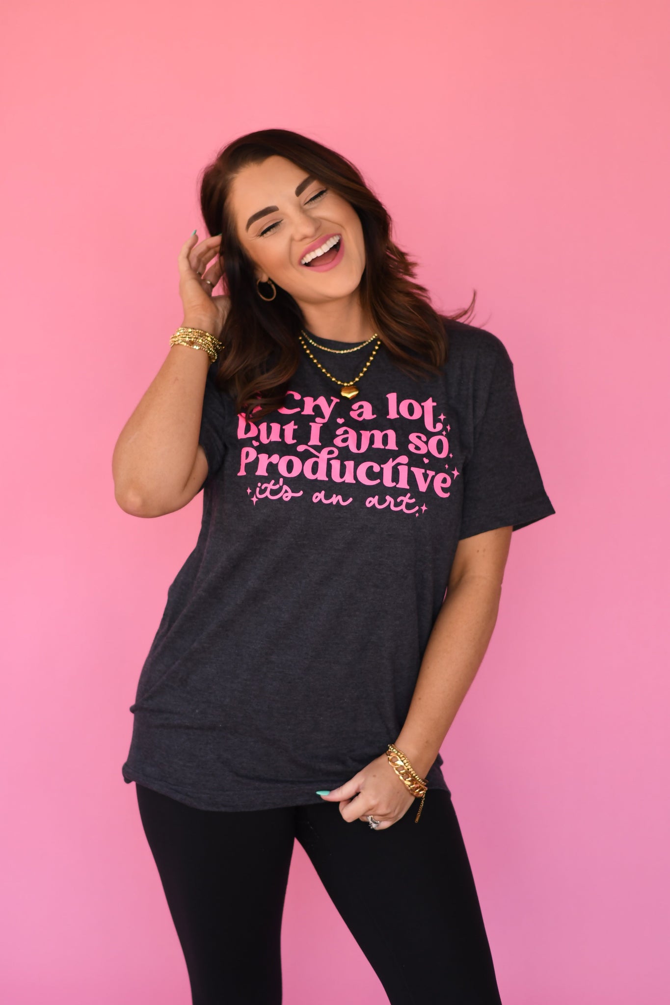 I Cry A Lot But I'm So Productive It's An Art tee