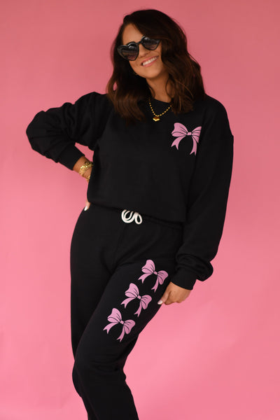 Black & Pink Jogger Set