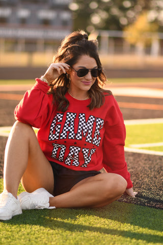 RTS Red Checkered Game Day Sweatshirt