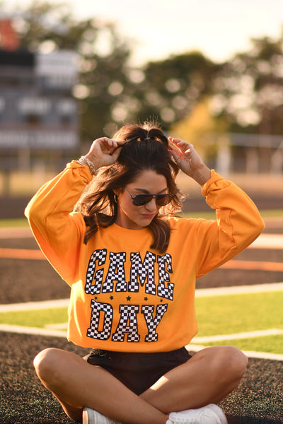 RTS Gold Checkered Game Day Sweatshirt