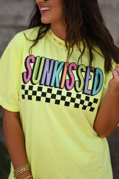 Sunkissed Checkered Neon Tee
