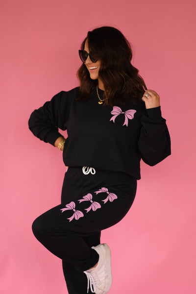 Black & Pink Jogger Set