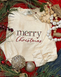 Embroidered Merry Christmas Long Sleeve/Sweatshirt