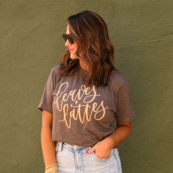 Leaves & Lattes tee