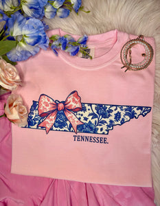 Tennessee Floral State Bow Tee