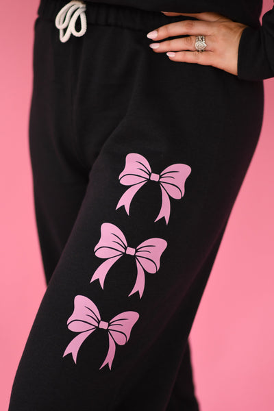 Black & Pink Jogger Set