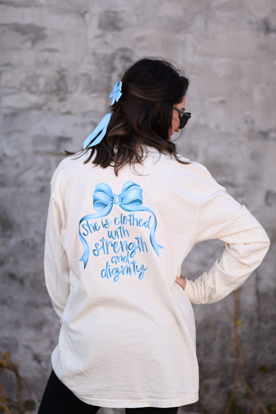 Proverbs 31:25 long sleeved tee