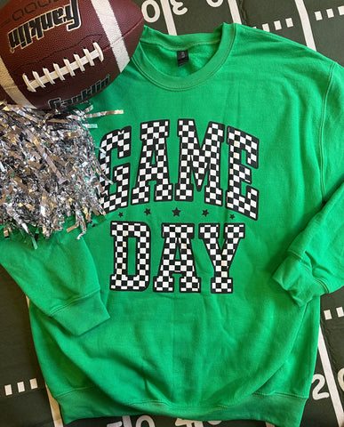 RTS Kelly Green Checkered Game Day Sweatshirt