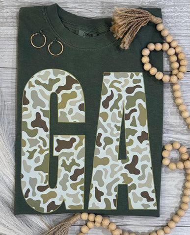 GA Camo State Tee