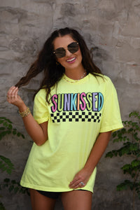 Sunkissed Checkered Neon Tee