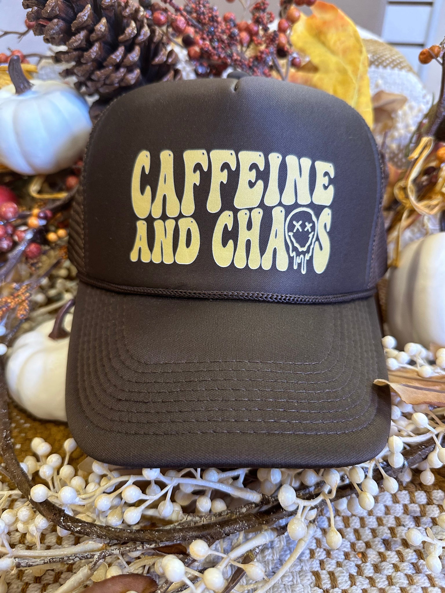 Caffeine & Chaos Trucker Hat