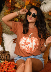 Orange Chinoiserie Pumpkin Tee