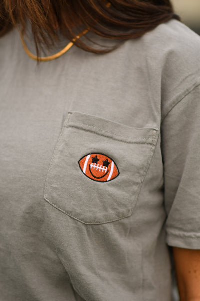 Football Pocket Starry Eyed Smiley tees