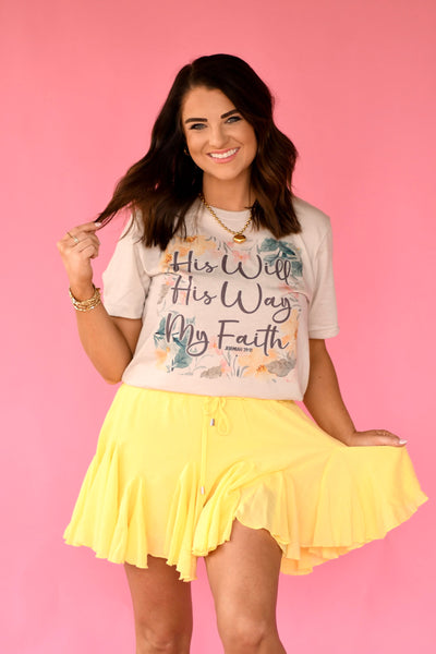 His Will, His Way, My Faith Jeremiah 29:11 tee