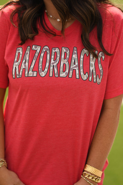 Razor Backs Camo Tee