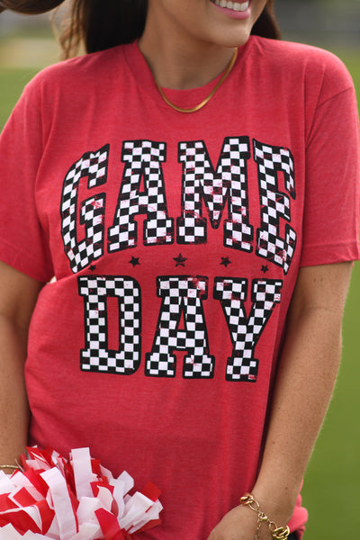 RTS Orange Checkered Game Day Tee