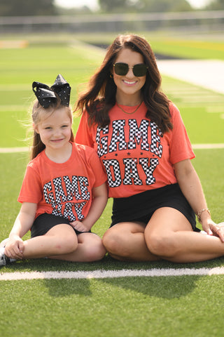 RTS Charcoal Checkered Game Day Tee