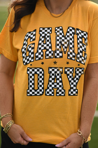 RTS Blue Checkered Game Day Tee