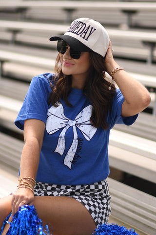 RTS Blue Game Day Bow Tee