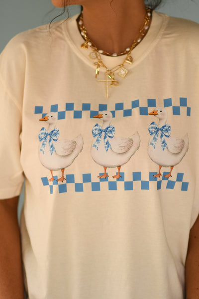 Checkered Geese Tee