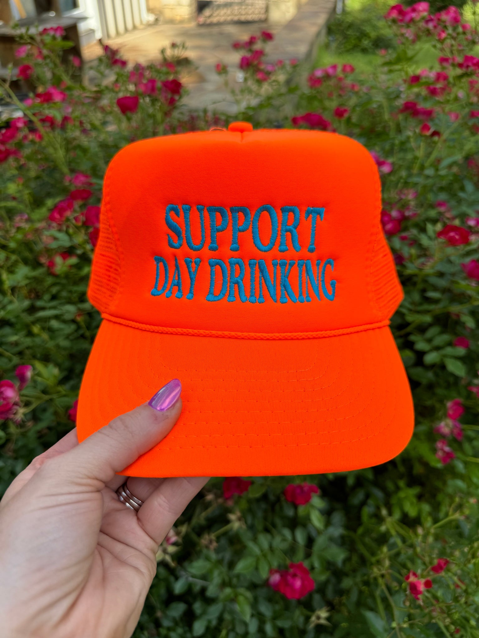 Support Day Drinking trucker hat