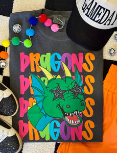 Dragons Neon Mascot Tee