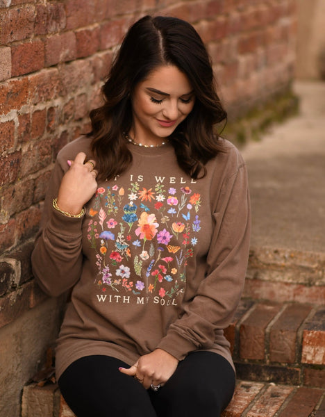 It Is Well With My Soul long sleeved tee