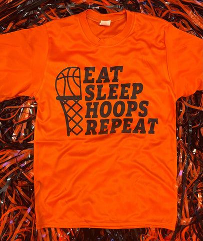 Eat Sleep Hoops Repeat Tee/Long Sleeve Dri Fit