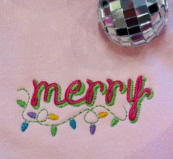 Merry embroidered sweatshirt