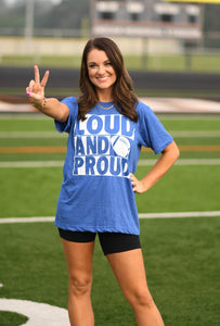 Loud and Proud football tee