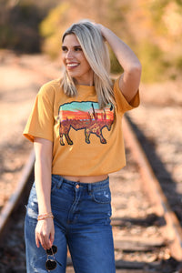 Buffalo Sunset tee