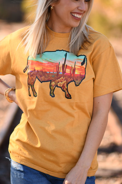 Buffalo Sunset tee