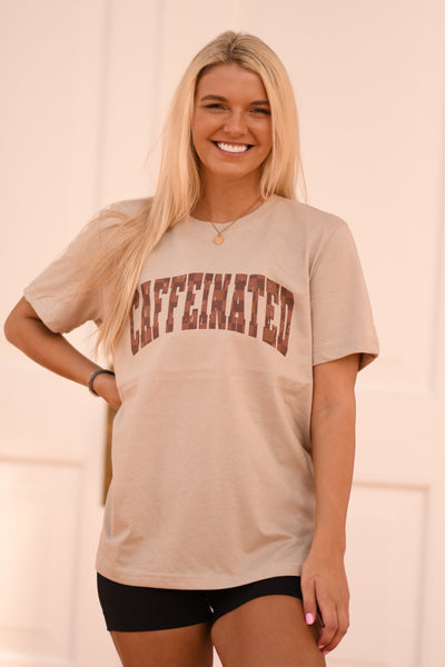 Caffeinated varsity tee