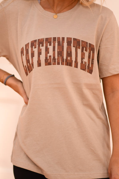 Caffeinated varsity tee