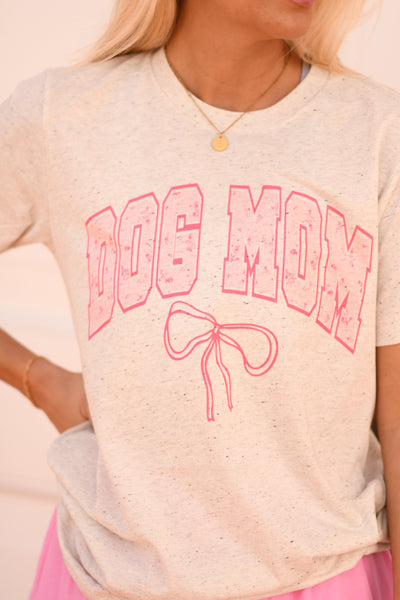 Dog Mom bow tee