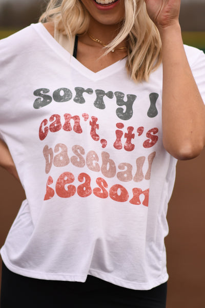 Sorry I Can't It's Baseball Season tee