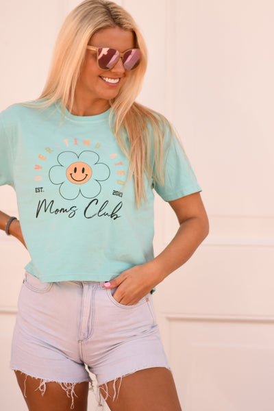 Overstimulated Moms Club crop top