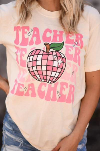 Teacher Disco Apple tee