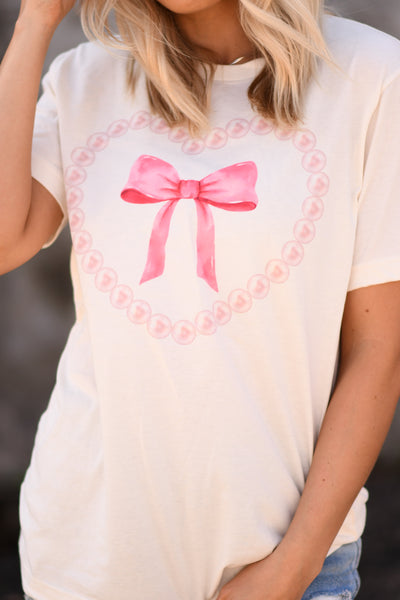 Heart Bow tee