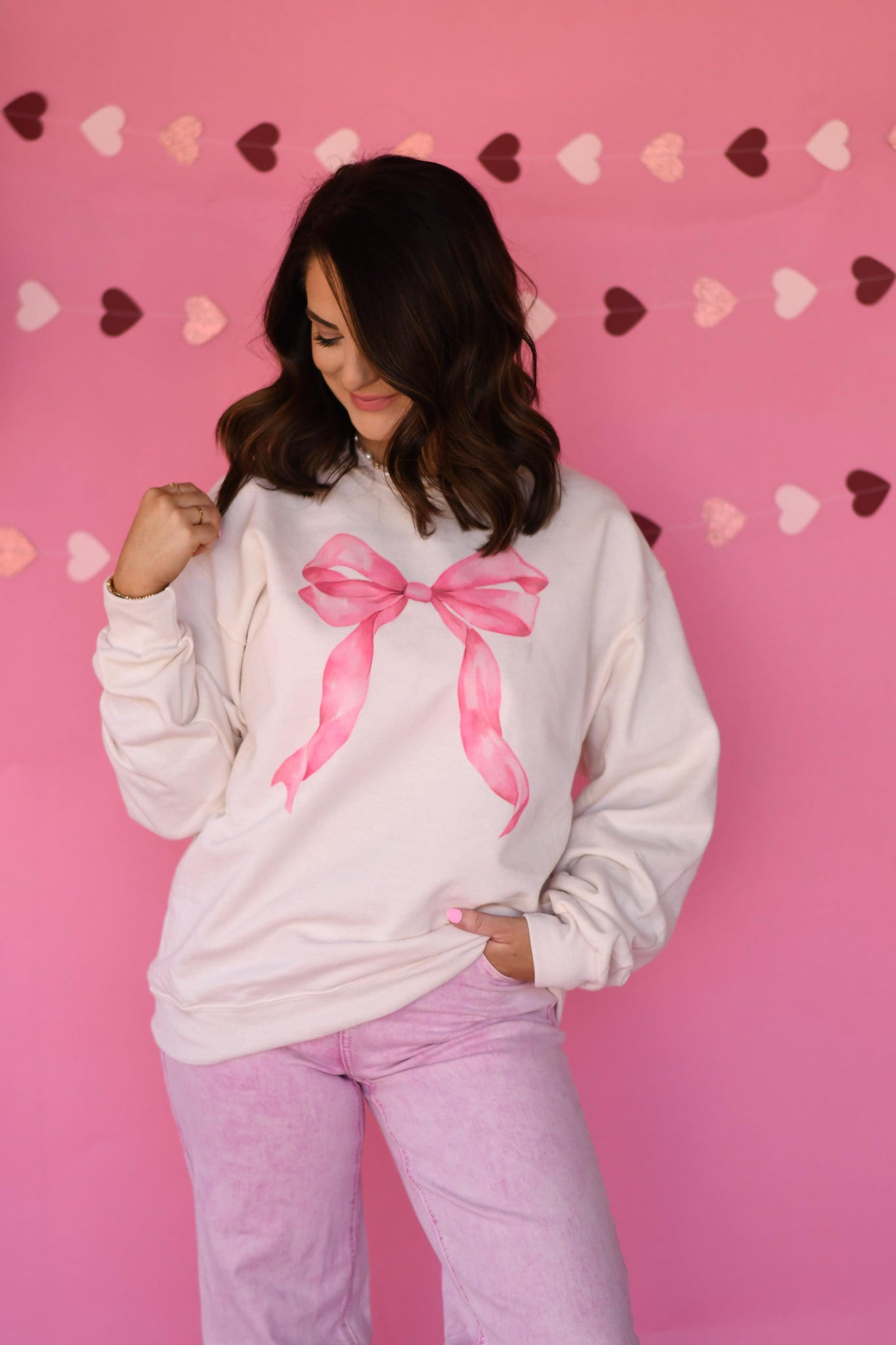Pink Bow sweatshirt
