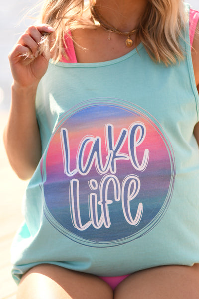 Lake Life sunset tank