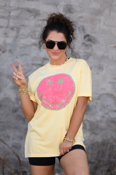 Palm Tree Smiley Tee