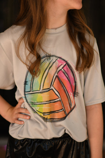 Rainbow Volleyball tee