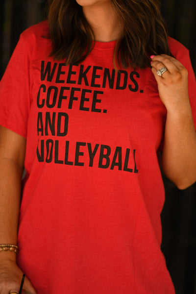 Weekends. Coffee. And Volleyball tee