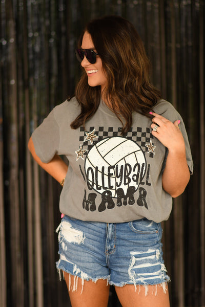 Volleyball Mama custom color tee