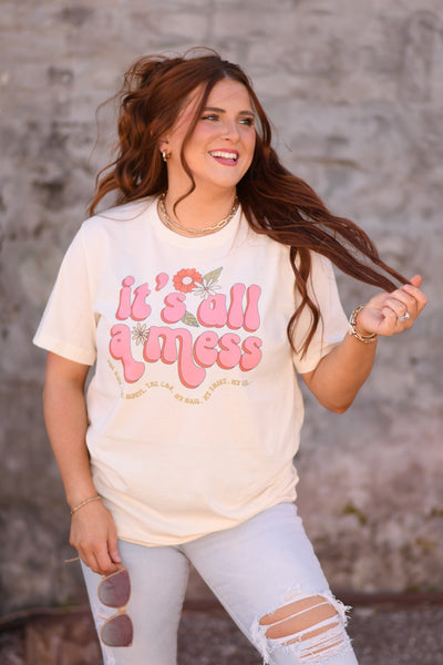 "It's all a mess...the kids, the house, the car, my hair, my shirt, my life" tee