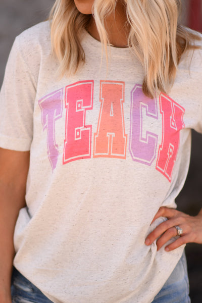 Teach varsity letters tee